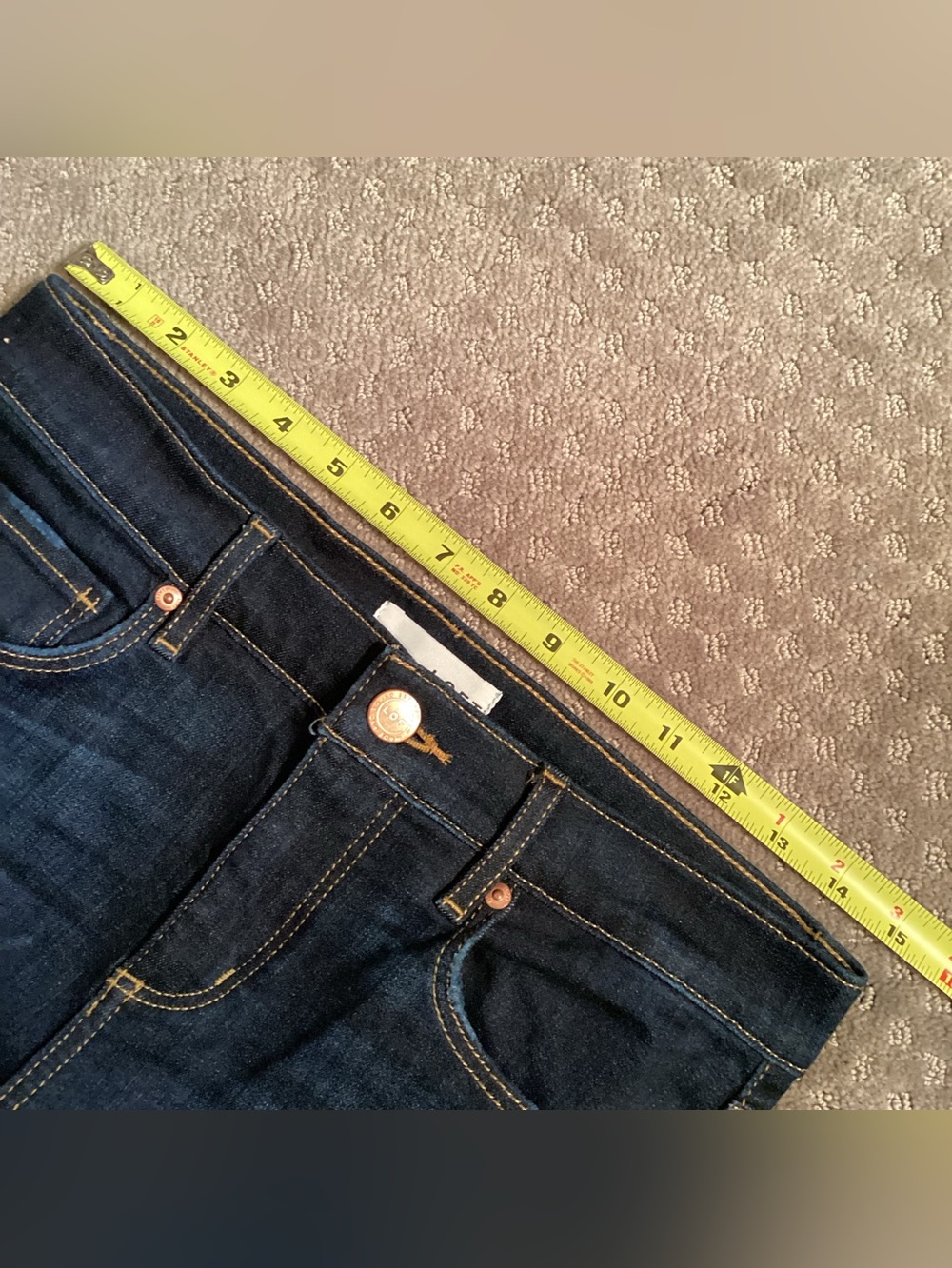 LOFT Indigo Modern Skinny Jeans with Subtle Whiskering,10”rise, sz27/4 - Picture 4 of 11